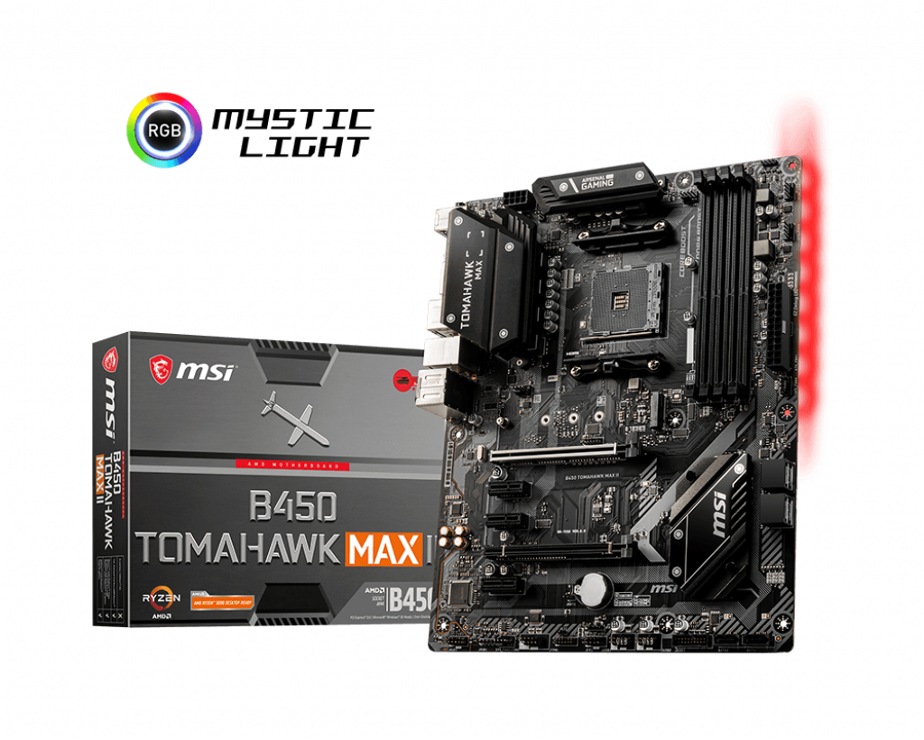 MSI B450 TOMAHAWK MAX II ATX Socket AM4 Dual 4xDDR4-4133