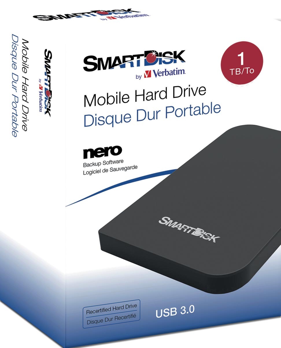 SmartDisk by Verbatim 2.5" External HDD 1.0TB 69804 /
