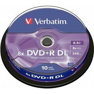 Verbatim DataLifePlus DVD+R AZO DOUBLE LAYER 8.5GB MATT SILVER SURFACE x10 / 43666