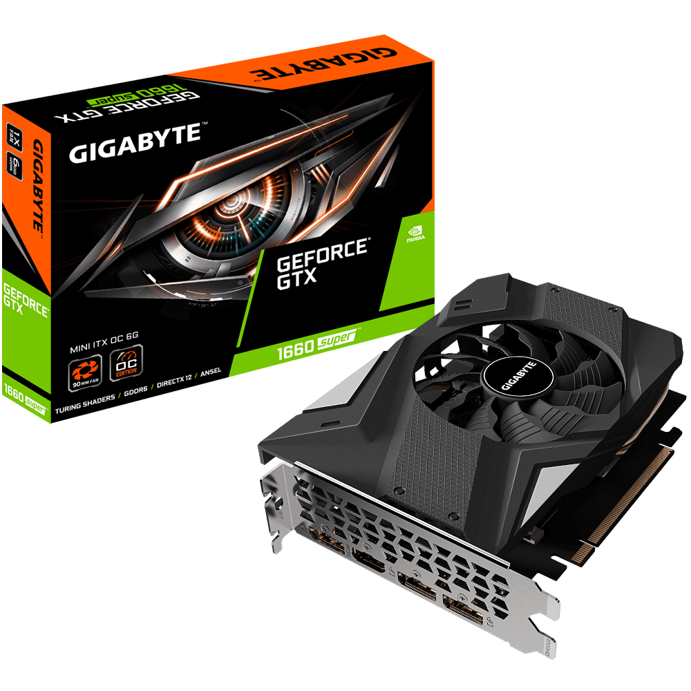 GIGABYTE GeForce GTX1660 SUPER 6GB GDDR6 mini ITX OC 192bit