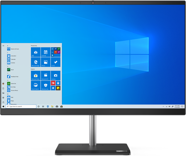Lenovo V50a 24IMB / 23.8" FullHD WVA / Intel Core i5-10400T / 8GB DDR4 / 256GB NVMe / No OS /