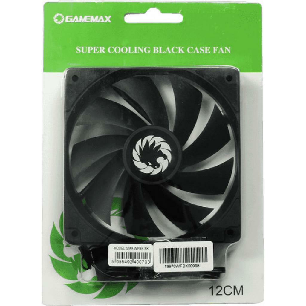 GameMax GMX-WFBK-BK 120mm PC Case Fan Black