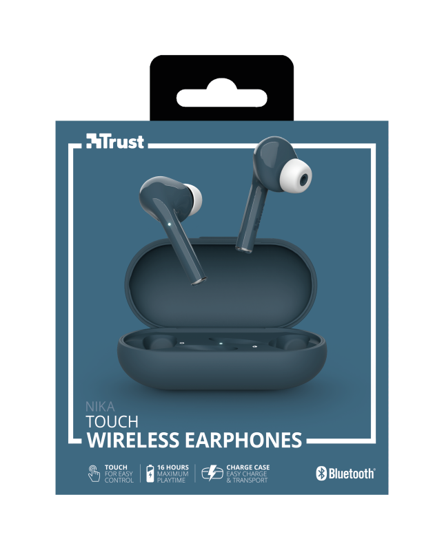 Trust Nika Touch Bluetooth Wireless TWS Earphone Blue