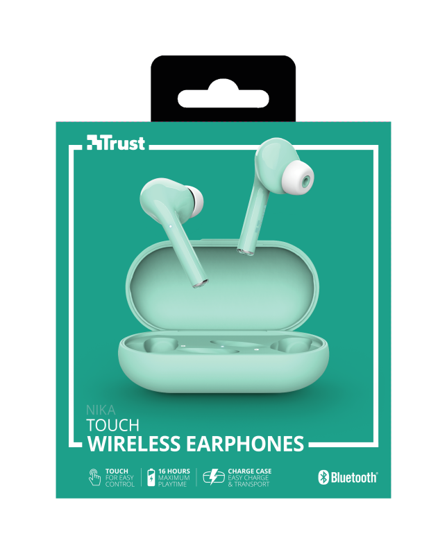 Trust Nika Touch Bluetooth Wireless TWS Earphone Turquoise
