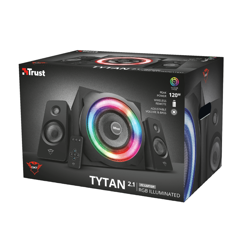 Trust Gaming GXT 629 Tytan RGB / 2.1 / 120w Black