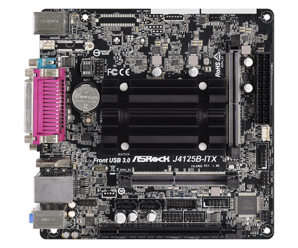 ASRock J4125B-ITX / Celeron Quad-Core J4125 / 2xDDR4 SO-DIMM /