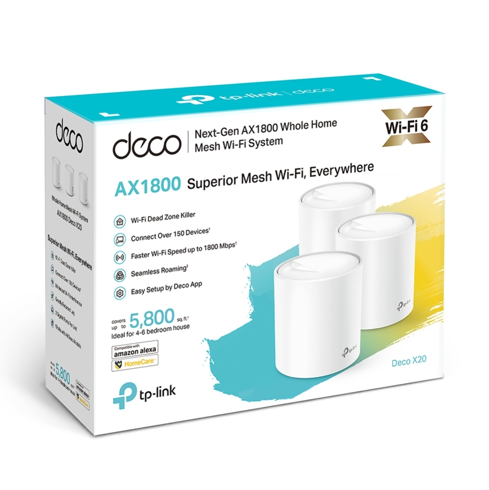 TP-LINK Deco X20 AX1800 Mesh Wi-Fi 6 System / 3 pack /