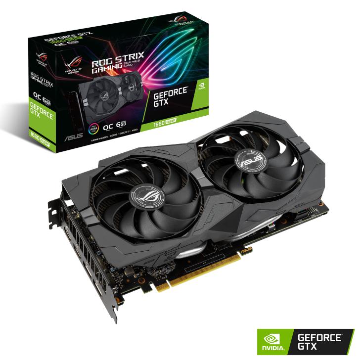 ASUS GeForce GTX1660 SUPER 6GB GDDR6 192bit / ROG-STRIX-GTX1660S-O6G-GAMING
