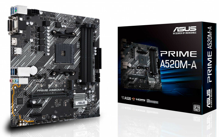 ASUS PRIME A520M-A mATX Socket AM4 Dual 4xDDR4-4800