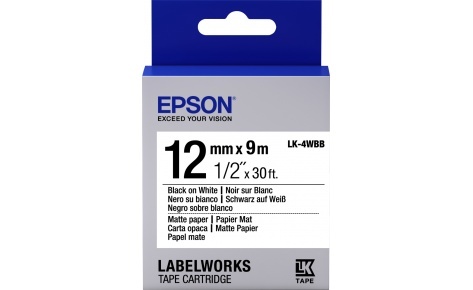 Epson C53S654023 / LK-4WBB / 12mm / 9m