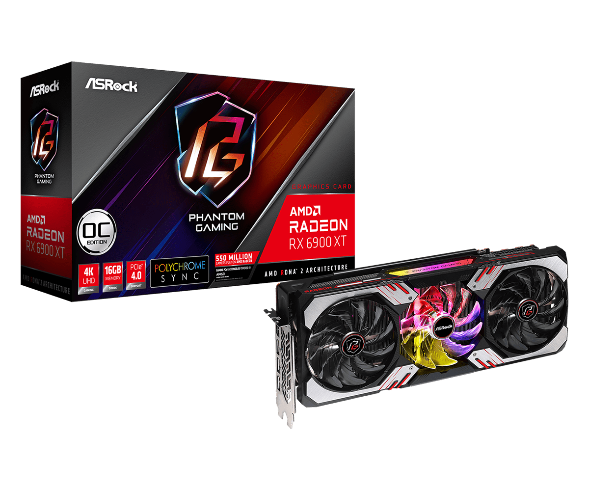 ASRock Radeon RX 6900XT Phantom Gaming D 16G OC / 16GB GDDR6 256bit