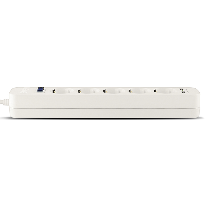 Sven SF-05LU 2 USB 1.8m Surge Protector / White