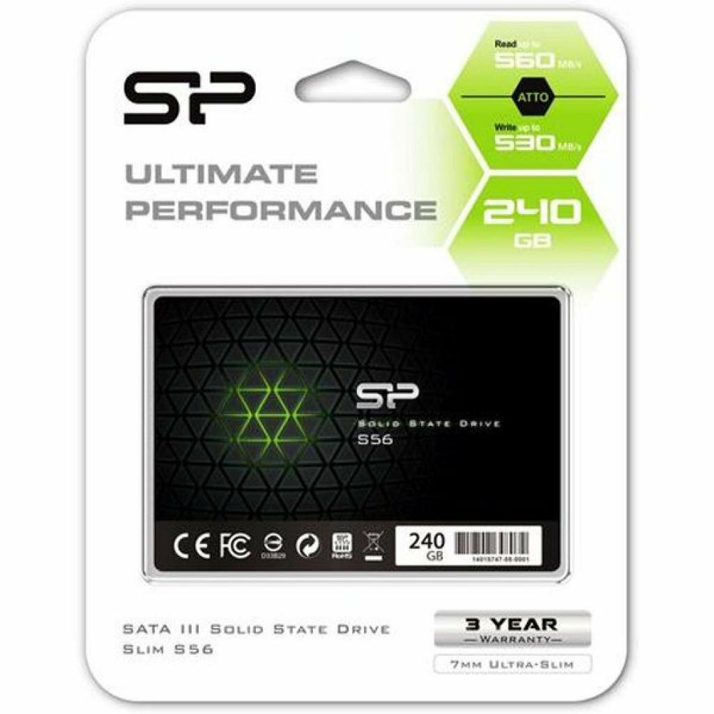 SiliconPower Slim S56 2.5" SSD 240GB / SP240GBSS3S56B25