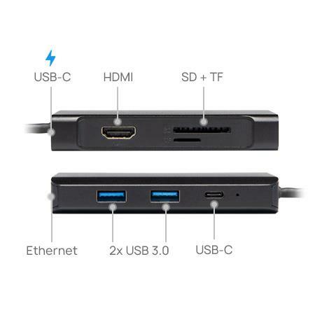 Chieftec DSC-801 Docking Station 8-in-1 / Black