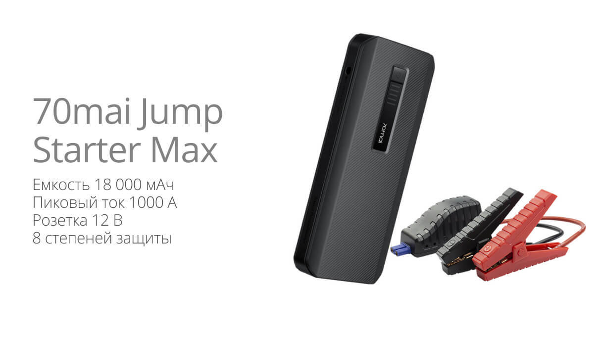 Xiaomi 70Mai Jump Starter Max / Midrive PS06 / 18000mAh + Start current 1000AH /