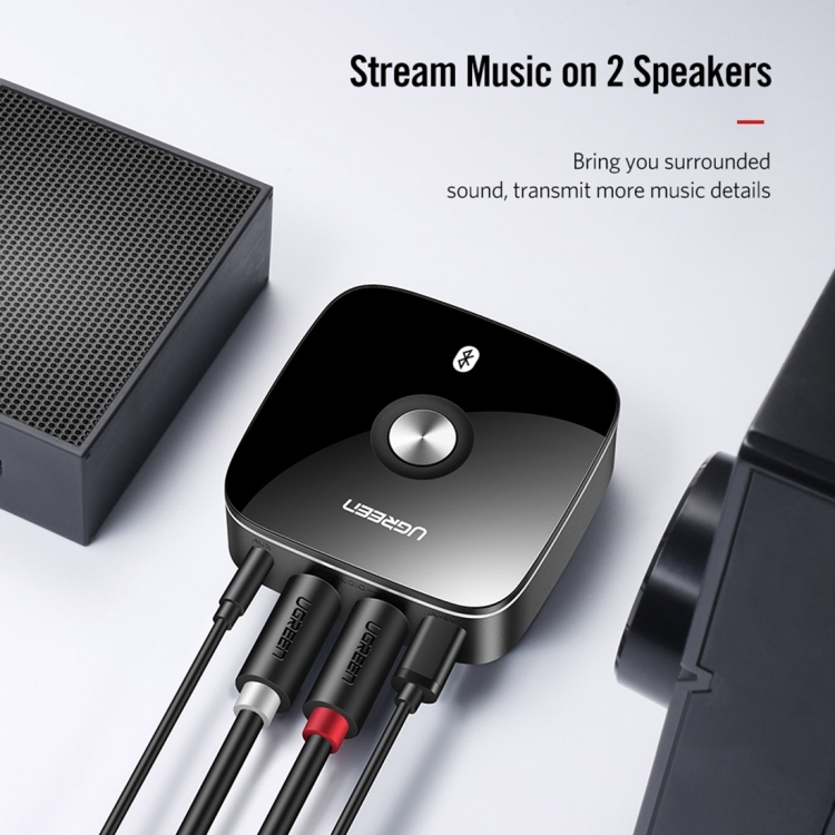UGREEN UGR40759 / Wireless Bluetooth Audio Receiver 5.0 with 3.5mm and 2RCA Adapter