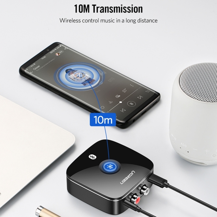 UGREEN UGR40759 / Wireless Bluetooth Audio Receiver 5.0 with 3.5mm and 2RCA Adapter