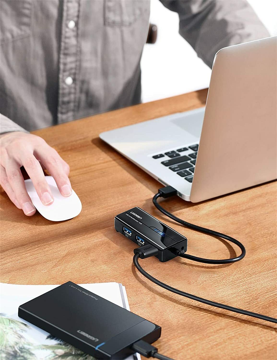 UGREEN UGR20265 / USB 3.0 Hub with Gigabit Ethernet Adapter