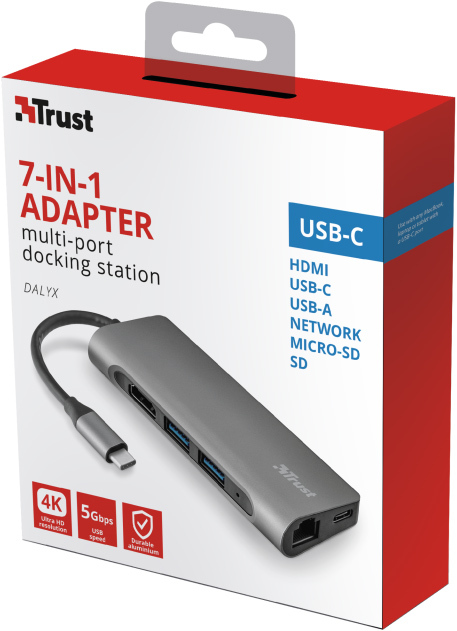 Trust Dalyx 7-in-1 USB-C Multiport Adapter / 23775