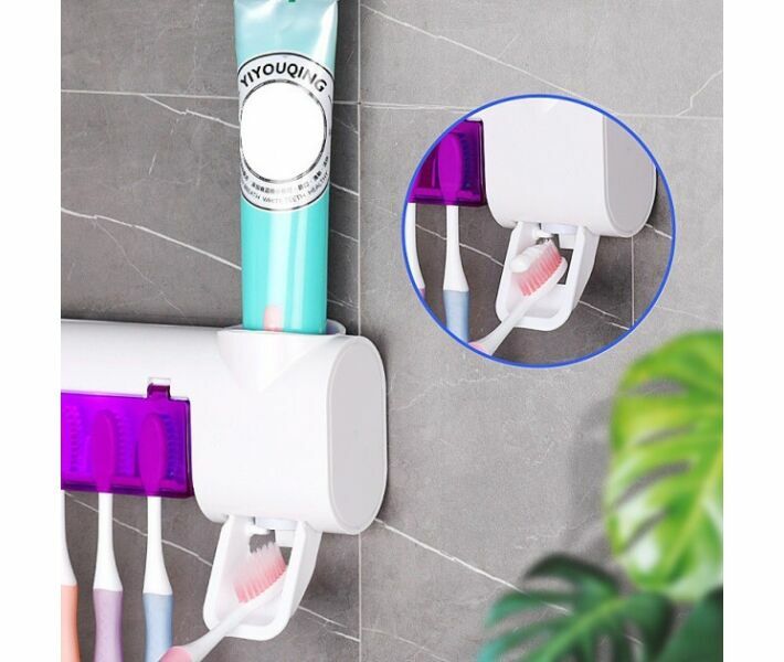 Uareliffe Toothbrush Sterilizer Dispenser And Squeezer Set