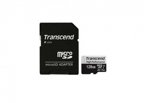 Transcend TS128GUSD340S / 128GB MicroSD + SD adapter