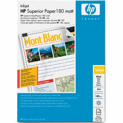 HP Superior InkJet Paper Matt 180g A4 100 Sheets