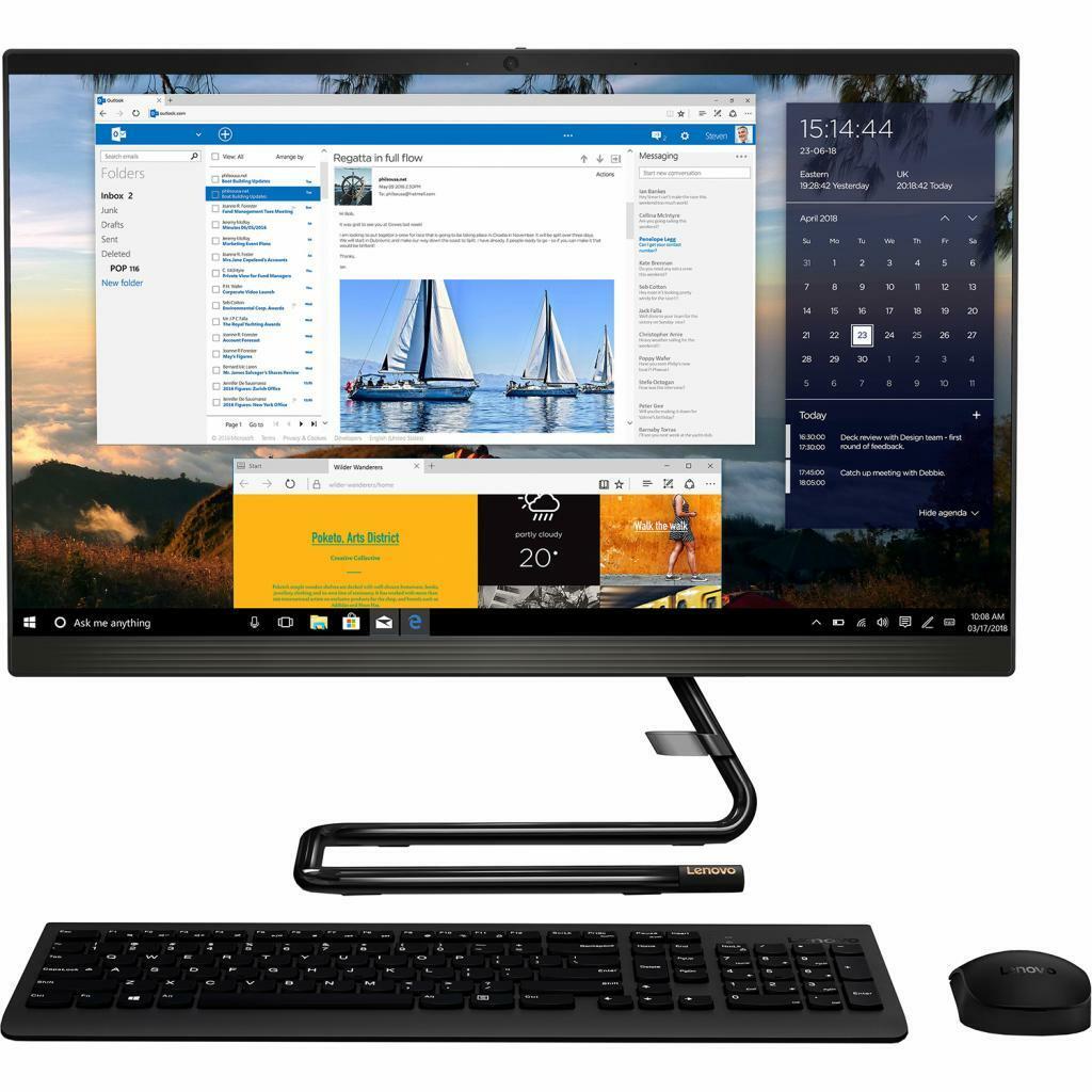 Lenovo IdeaCentre 3 27IMB05 / 27" FullHD IPS / Intel Core i5-10400T / 16GB DDR4 / 512GB NVMe / DOS / Black