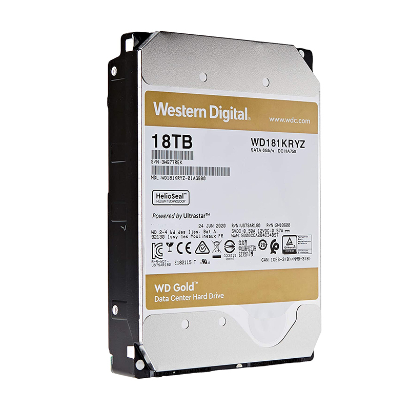 Western Digital Gold Enterprise Class WD181KRYZ / 3.5" HDD 18.0TB