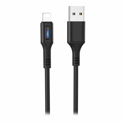 Hoco U79 Admirable smart power off charging data cable for Lightning Black