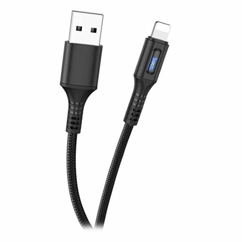 Hoco U79 Admirable smart power off charging data cable for Lightning Black