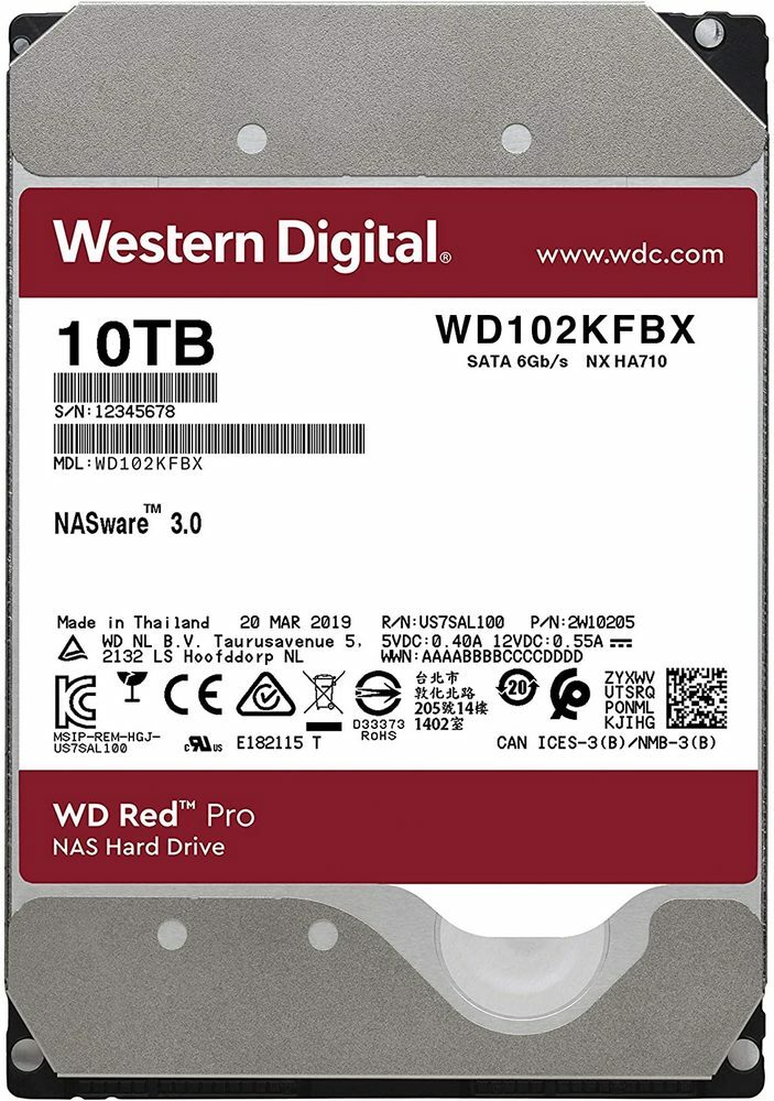 WesternDigital Caviar Red PRO WD102KFBX / 10.0TB HDD 3.5