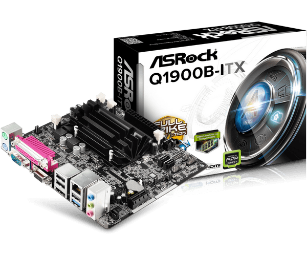ASRock Q1900B-ITX + Celeron J1900 / Mini-ITX 2xDDR3 SO-DIMM