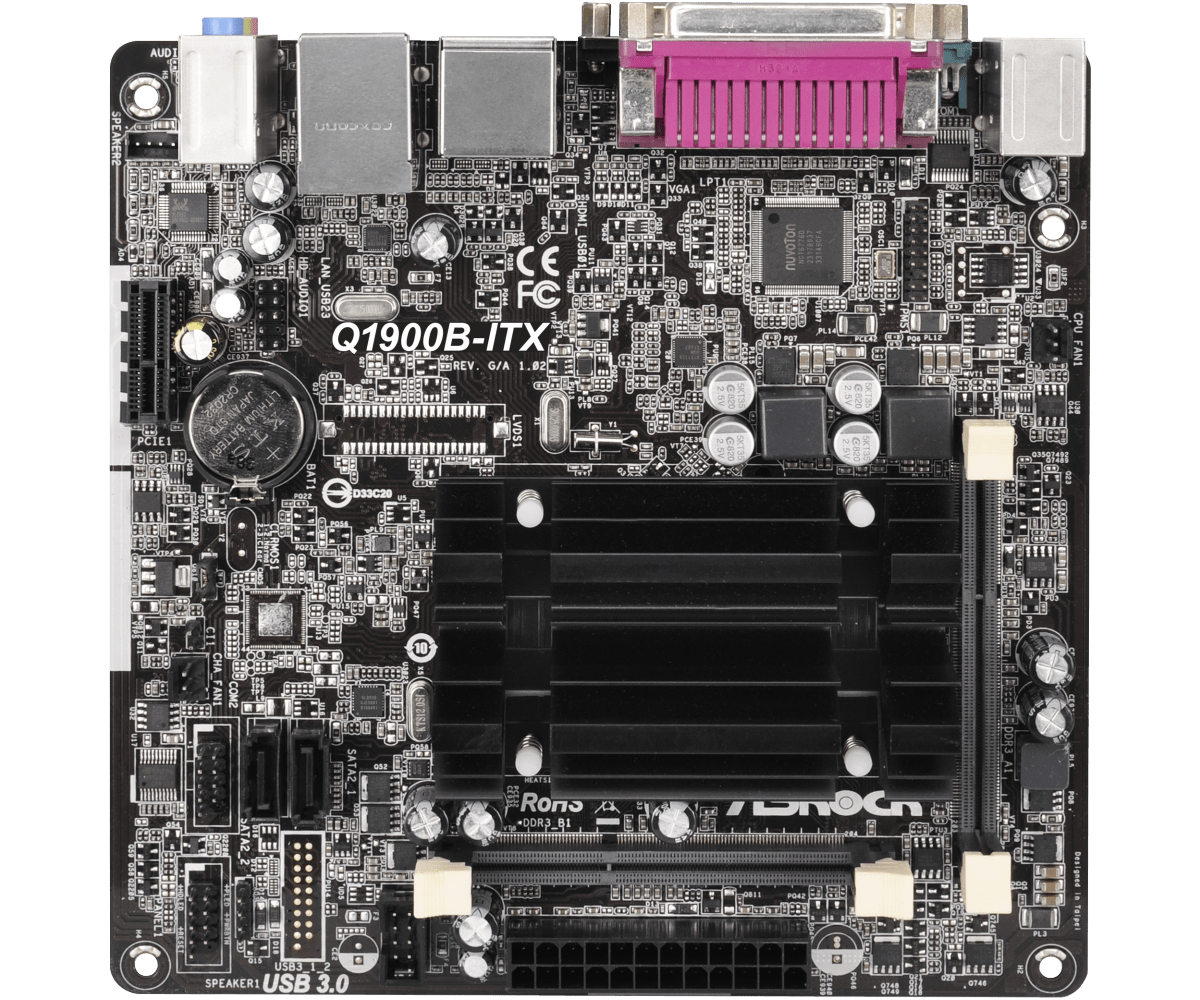 ASRock Q1900B-ITX + Celeron J1900 / Mini-ITX 2xDDR3 SO-DIMM