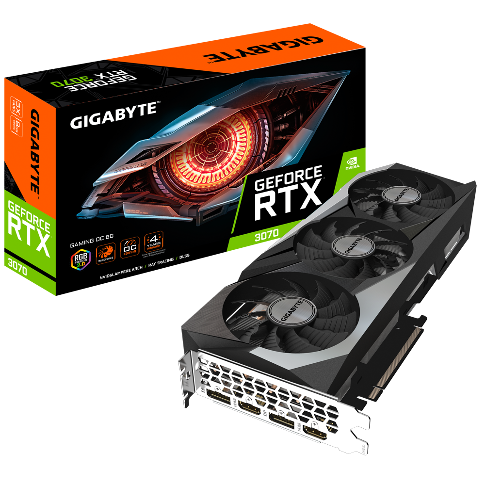 GIGABYTE GeForce RTX 3070 8GB GDDR6 Gaming OC 256bit / GV-N3070GAMING OC-8GD