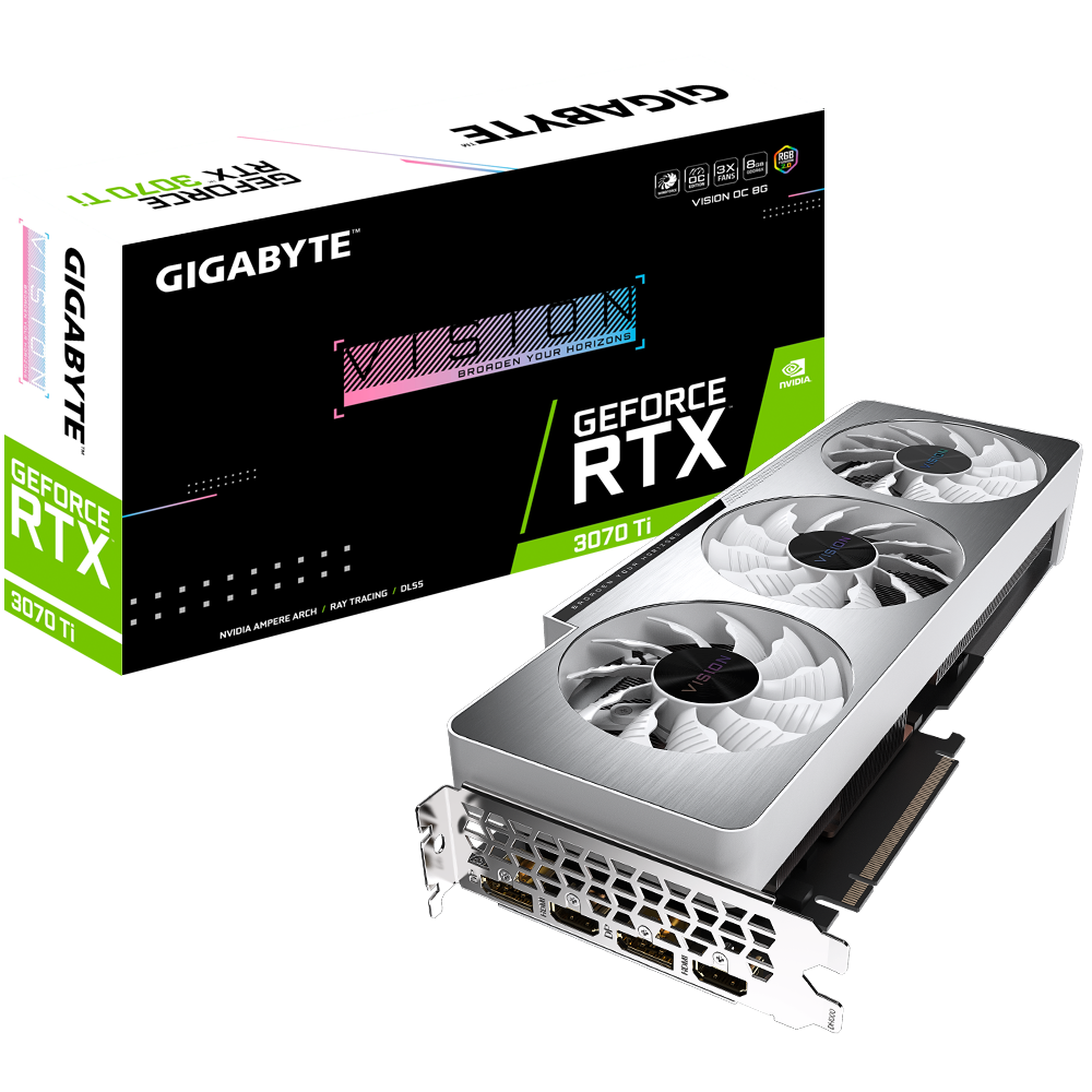 GIGABYTE GeForce RTX 3070 Ti 8GB GDDR6X Vision OC 256bit / GV-N307TVISION OC-8GD