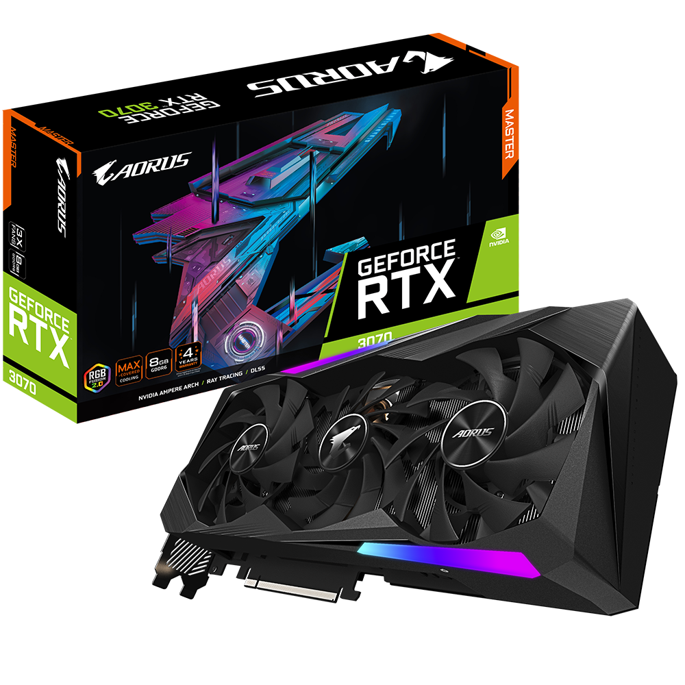 GIGABYTE GeForce RTX 3070 8GB GDDR6 Aorus Master 256bit / GV-N3070AORUS M-8GD