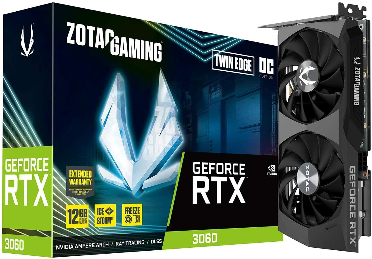 ZOTAC GeForce RTX 3060 Twin Edge OC 12GB GDDR6 192bit / ZT-A30600H-10M