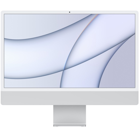 Apple iMac / 24" Retina 4.5K / M1 8-core GPU / 16Gb RAM / 512Gb SSD / Mac OS / Silver