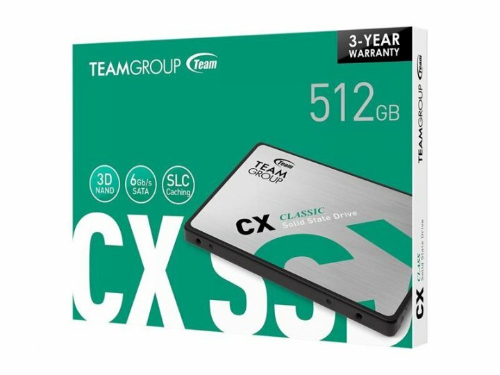 TEAM CX2 Classic T253X6512G0C101 / 2.5" SSD 512GB