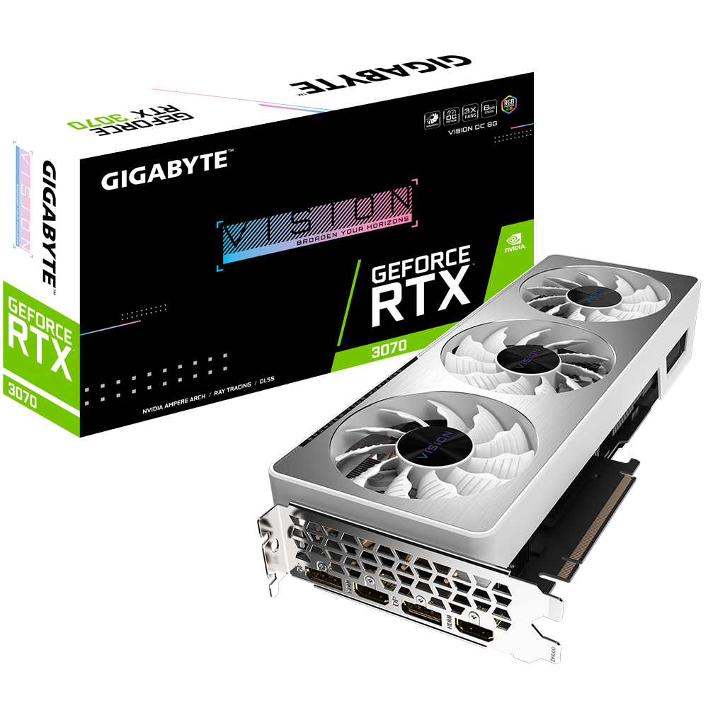 GIGABYTE GeForce RTX 3070 Vision OC 8GB GDDR6 256bit / GV-N3070VISION OC-8GD