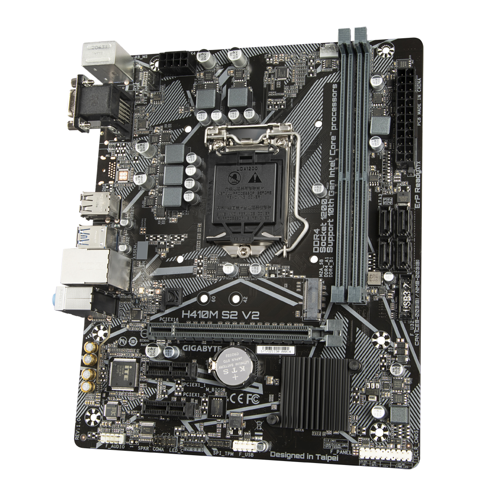 GIGABYTE H410M S2 V2 / mATX Socket 1200 Dual 2x DDR4 2933