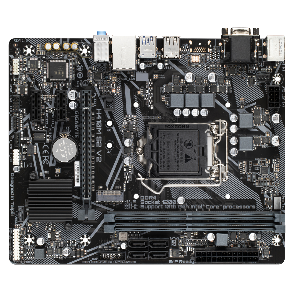 GIGABYTE H410M S2 V2 / mATX Socket 1200 Dual 2x DDR4 2933