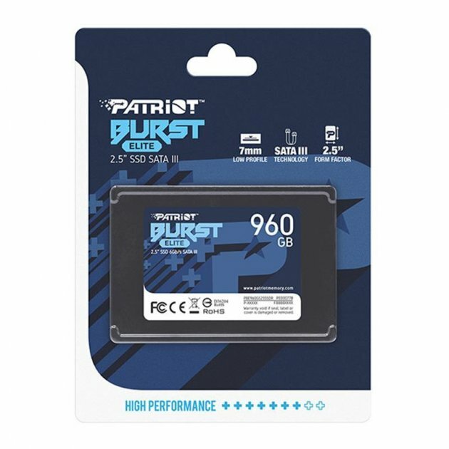 Patriot Burst PBE960GS25SSDR / 960GB SSD 2.5"