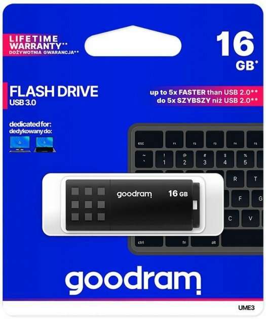 GOODRAM UME3 / 16Gb USB3.0 / Black