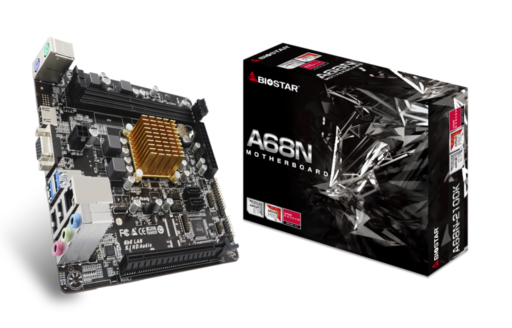 Biostar A68N-2100K + AMD E1-6010 mini-ITX