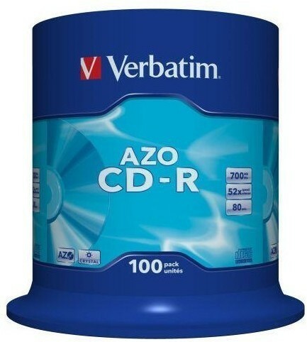Verbatim 700MB CD-R Printable AZO PRO / x100
