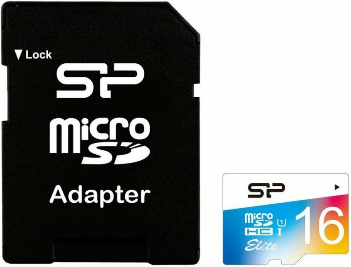 SiliconPower Elite Color microSDHC 16GB / SP016GBSTHBU1V20SP
