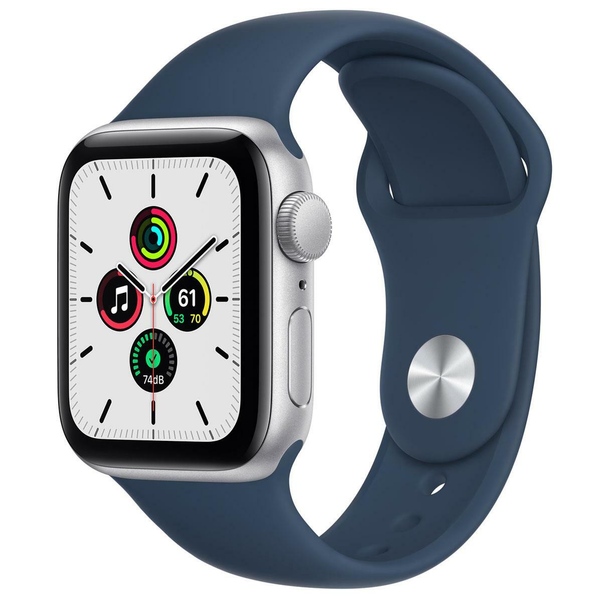 Apple Watch SE 44mm Aluminum Case with Abyss Blue Sport Band