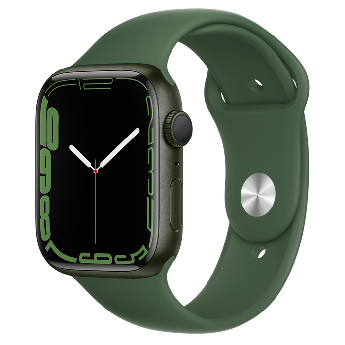 Apple Watch Series 7 GPS 45mm Green Aluminium Case with Clover Sport Band