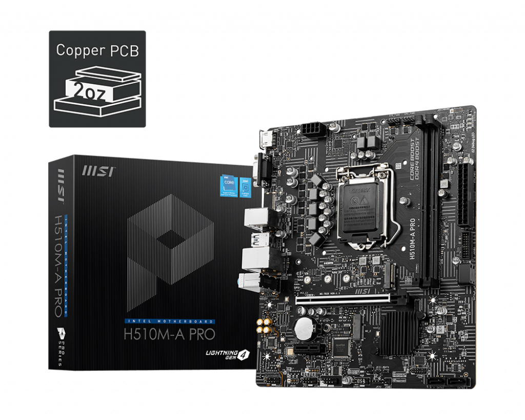 MSI H510M-A PRO / mATX Socket 1200 Dual 2x DDR4 3200